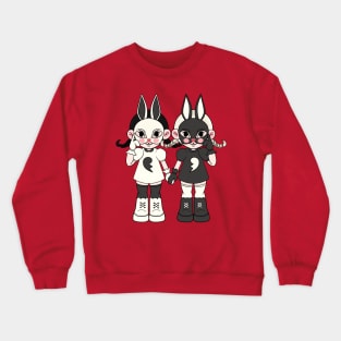 Twins Rabbit Girl Crewneck Sweatshirt